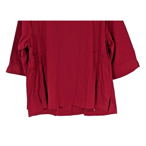CATHERINES Added Diminsions Top SIZE 1X Burgundy Gold Tone Toggle Closure Retro - Picture 10 of 12